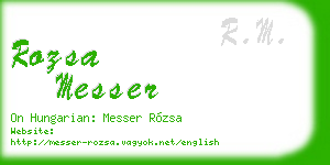 rozsa messer business card
